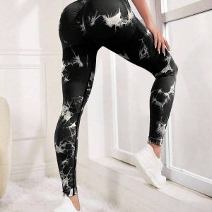 Leggings Negros Marmoleados