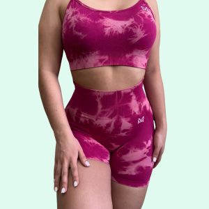 Conjunto Deportivo con Shorts y Top sin Mangas Marmoleados