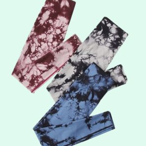 Leggings Marmoleados Color: Corinto - Gris - Celeste